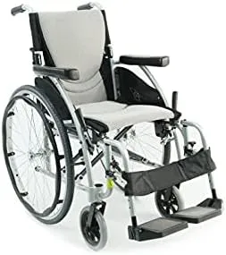 Red Ultra-Light Ergonomic Wheelchair | Only 25 lbs | With Removable Footrest