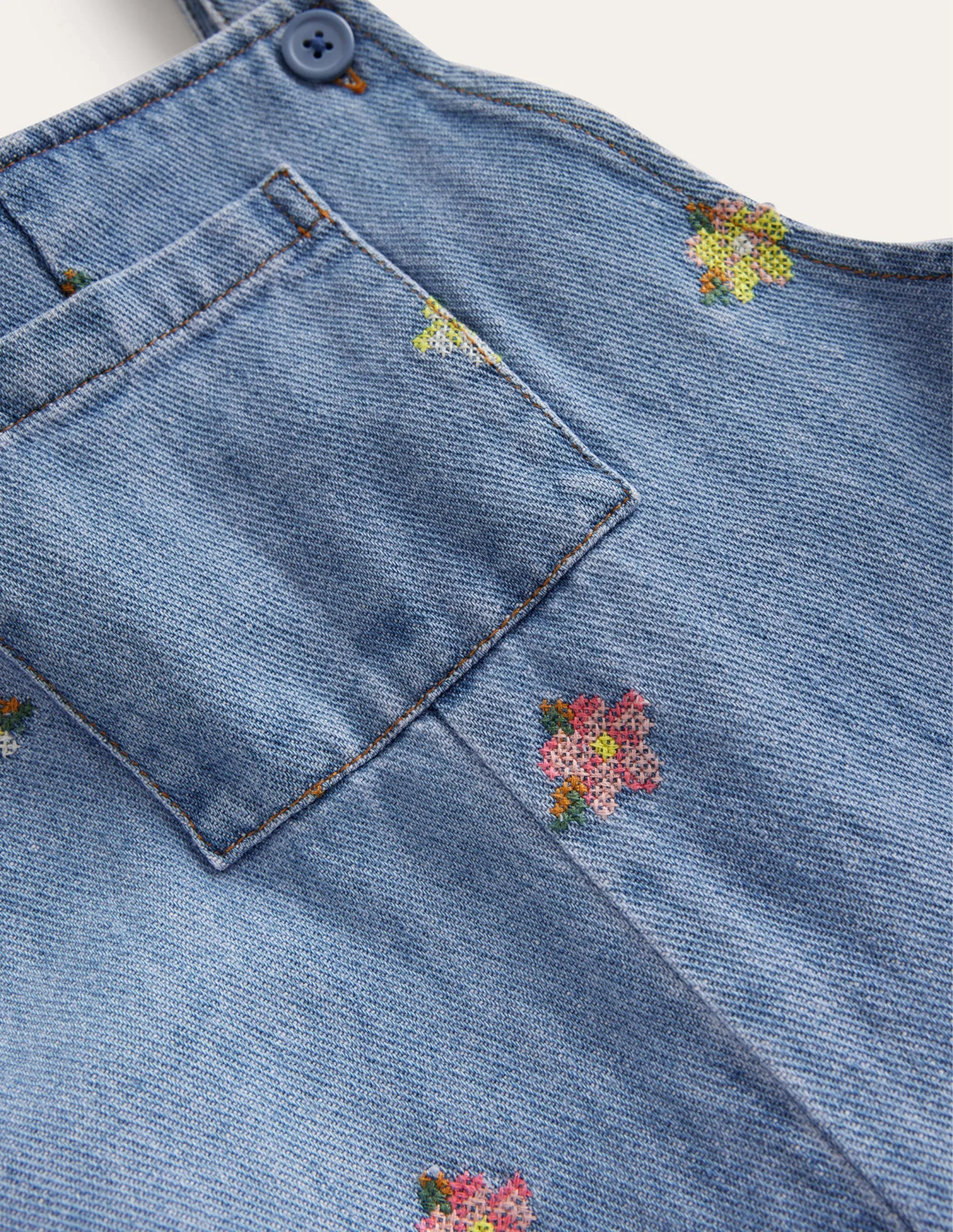 Relaxed Dungarees-Mid Vintage Chambray