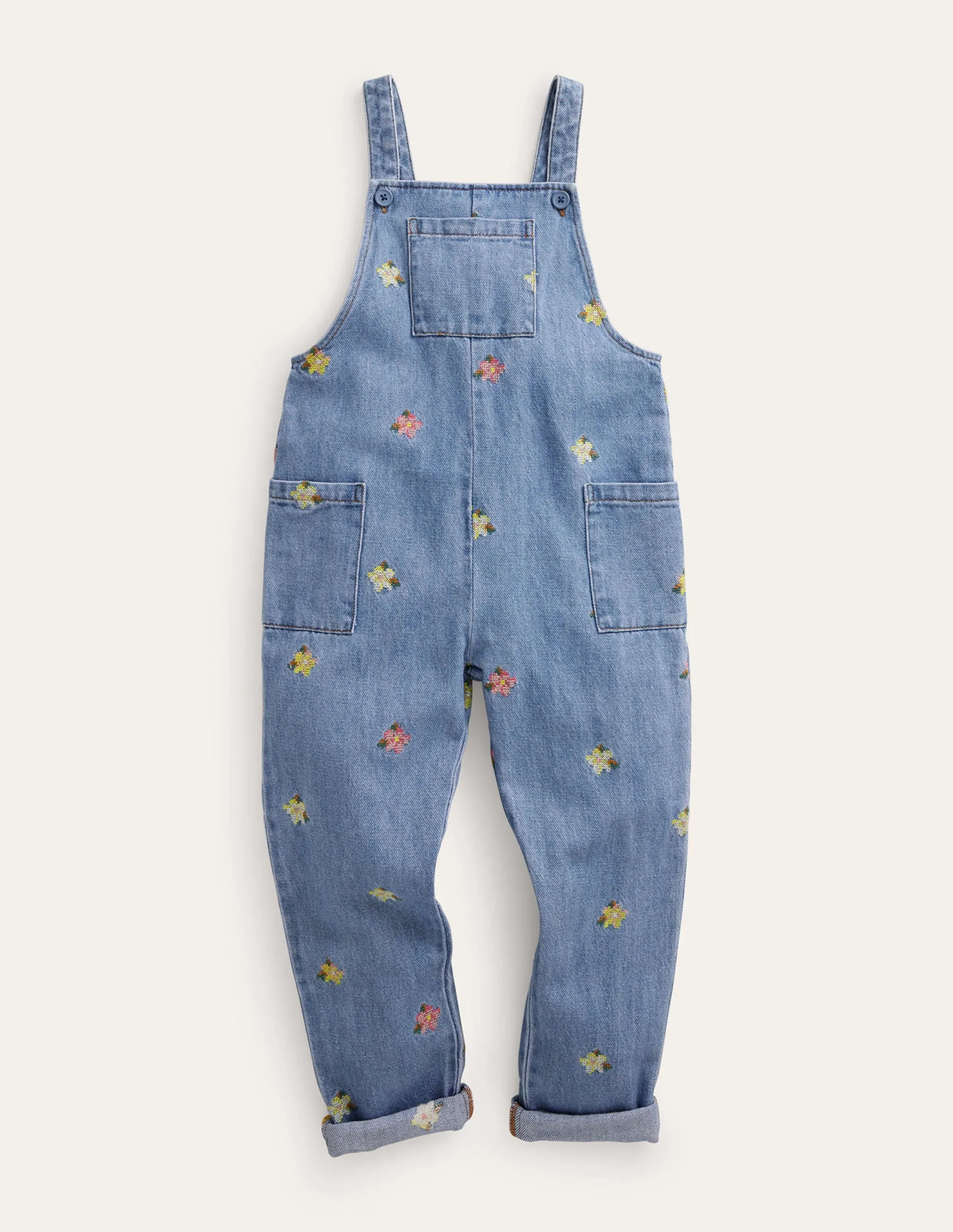 Relaxed Dungarees-Mid Vintage Chambray
