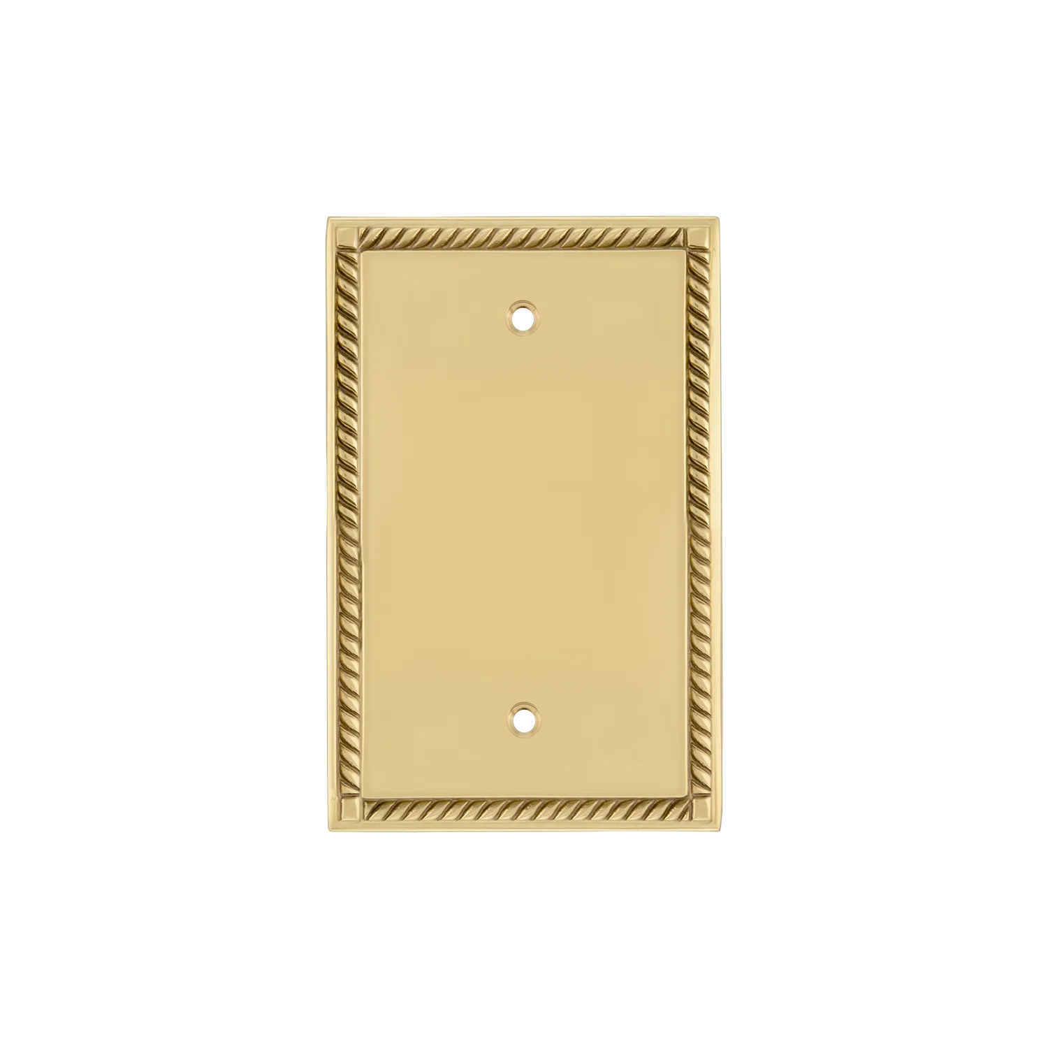 Rope Switch Plate with Blank Cover in Polished Brass