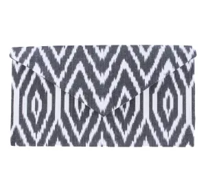 Rye Silk Ikat Envelope Clutch - Large