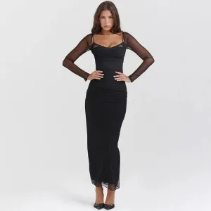 Sheer Sleeve Maxi Dress Sheer Sleeve Maxi Dress