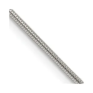 Sterling Silver 1.2mm Snake Chain Necklace w/4in ext.