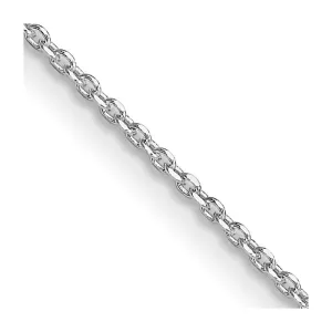 Sterling Silver Rhodium-plated 1.25mm Diamond-cut Forzantina Cable Chain Necklace