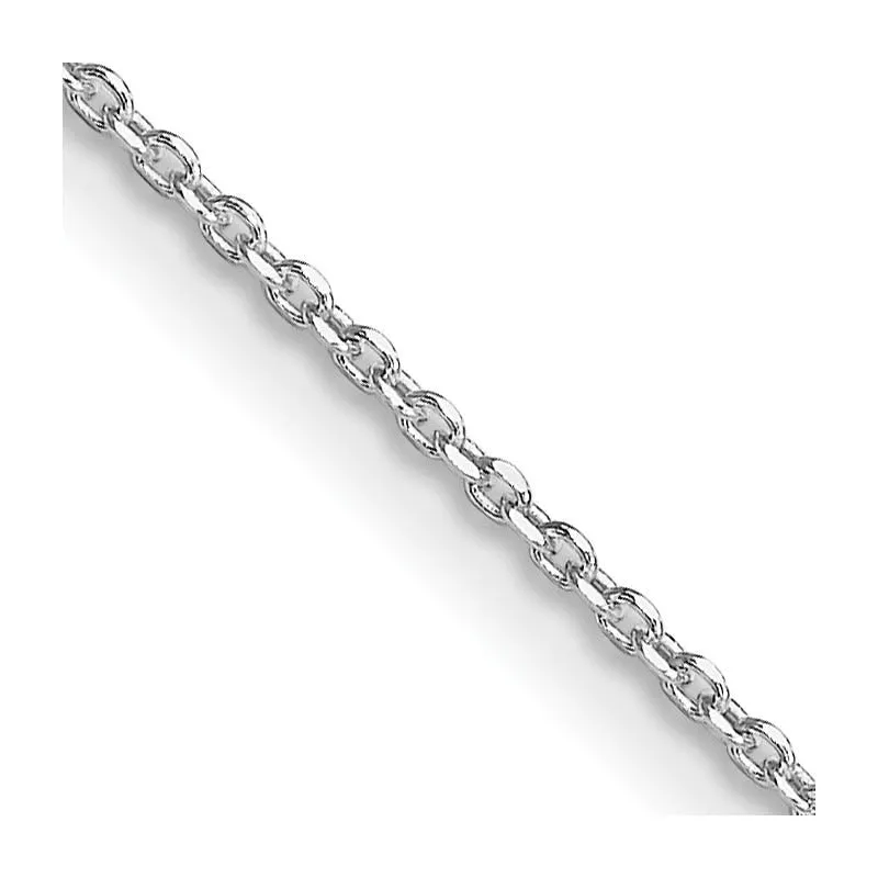 Sterling Silver Rhodium-plated 1.25mm Diamond-cut Forzantina Cable Chain Necklace