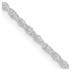 Sterling Silver Rhodium-plated 1.6mm Loose Rope Chain Necklace