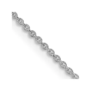 Sterling Silver Rhodium-plated 1mm Cable Chain Necklace