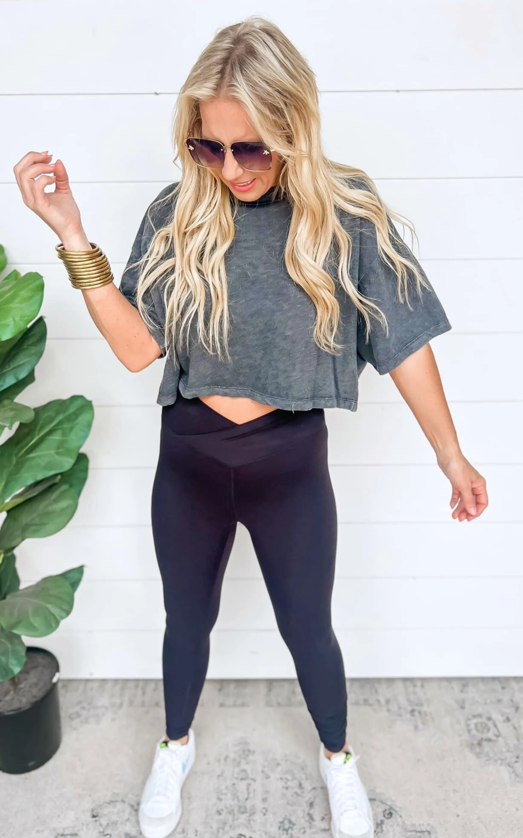 V Waist Full Length Leggings | Rae Mode