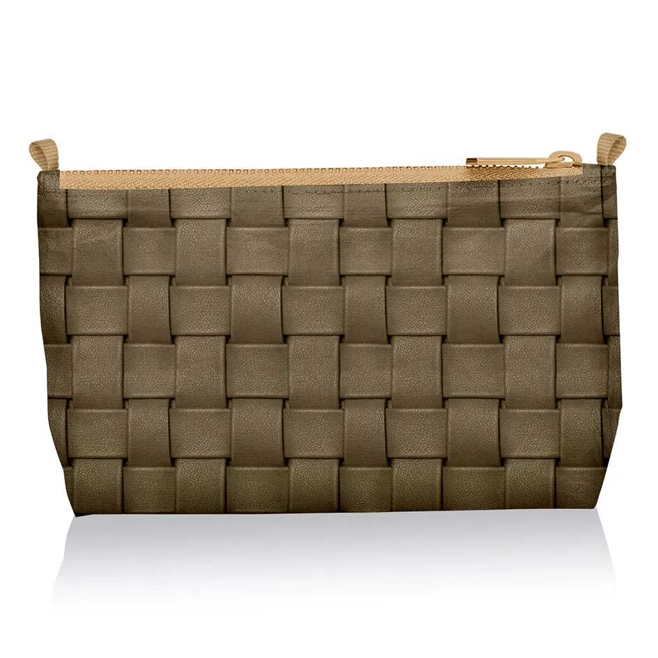 Woven Clutch to Purse - Golden Bronze